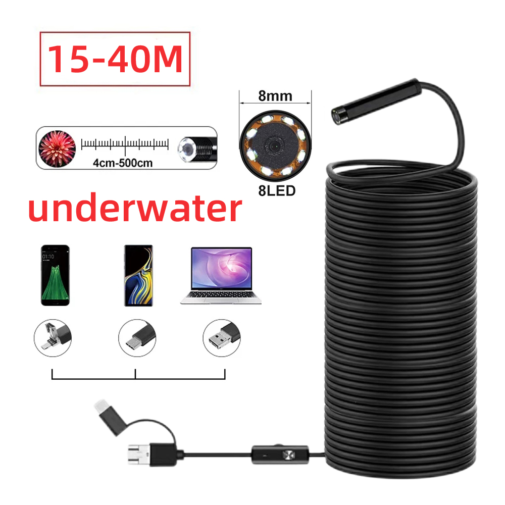 Fish Finder Cable - Подводный мини-эндоскоп 40 м с камерой,