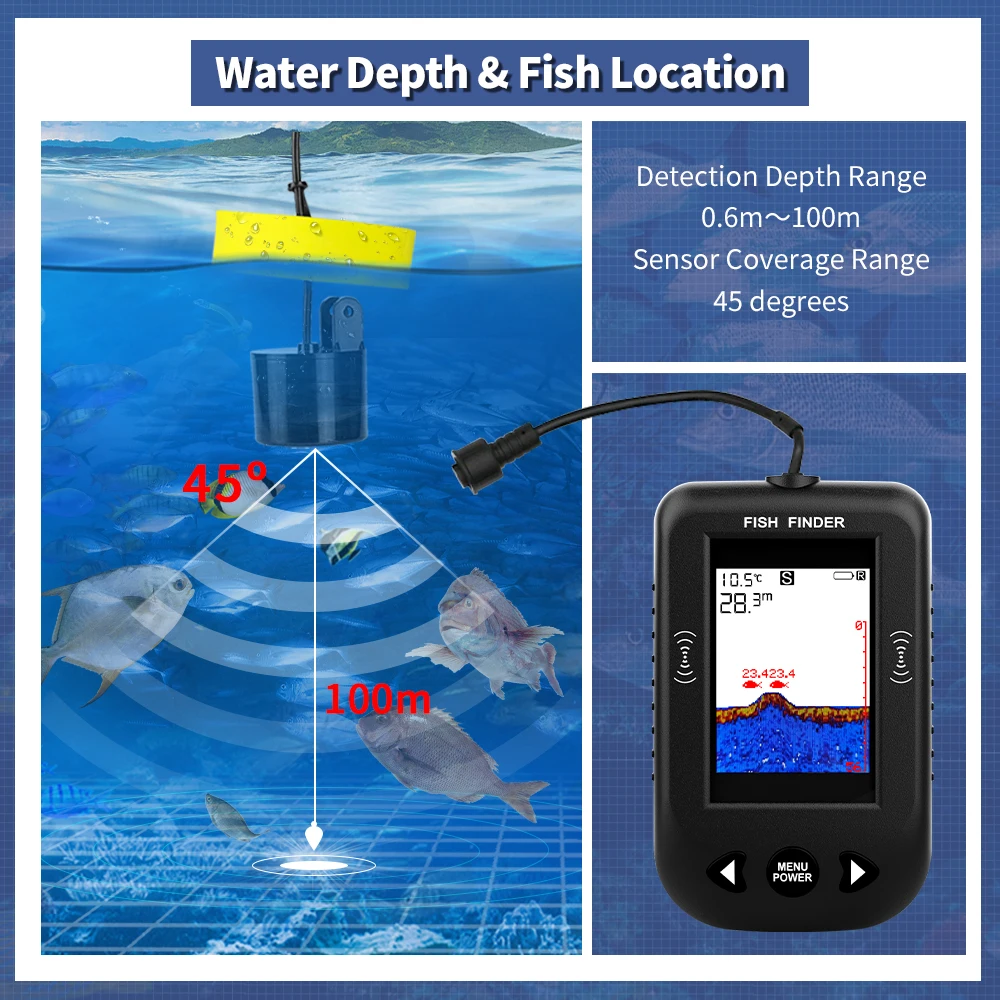 Эхолот Erchang XF03 для рыбалк – обзор и цена Fish Finder Portable